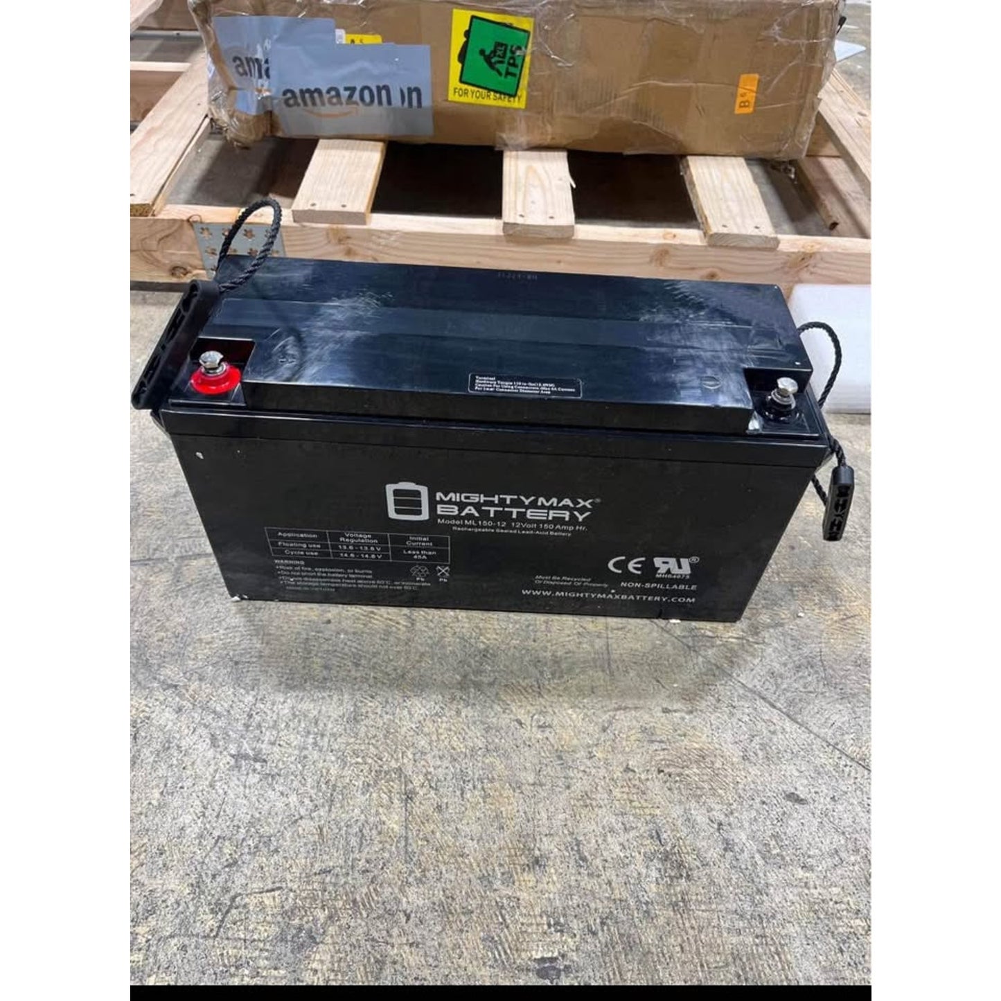 Mighty Max Battery ML150-12 - 12 Volt 150 AH, Internal (INT) Terminal, Rechargeable SLA AGM Battery