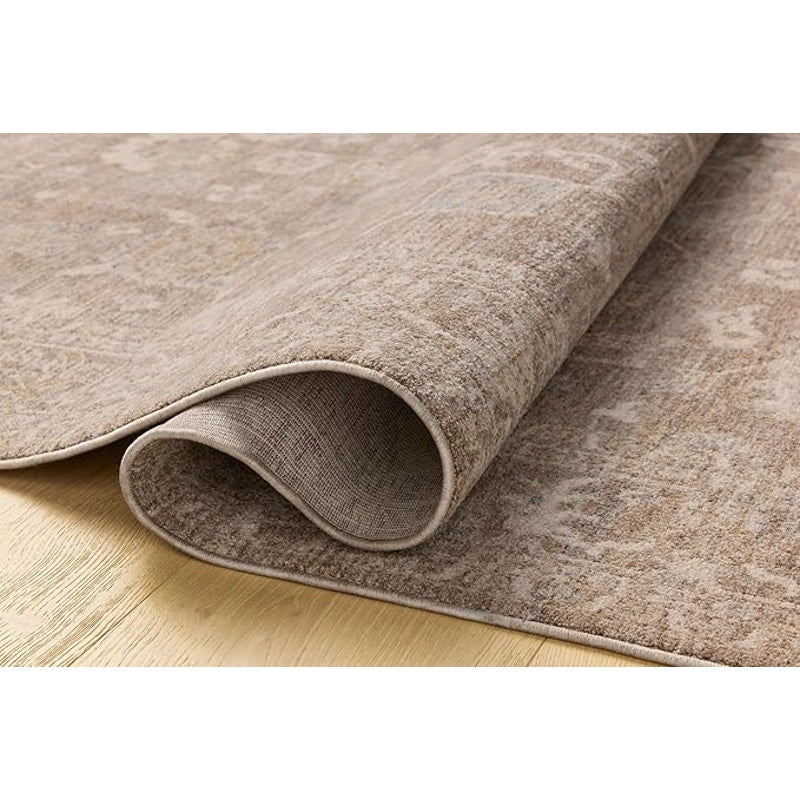 Loloi Chris Loves Julia Louisa Collection LOI-03 Taupe/Ivory 7'-10" x 10' .38" Pile Height, Area Rug