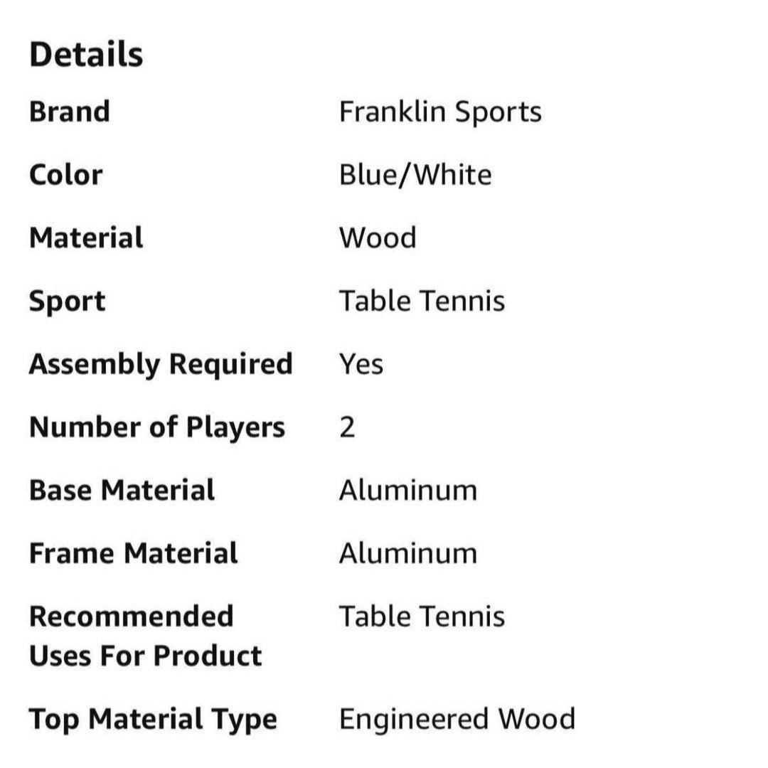 Franklin Sports Table Tennis Tables - Optima Table Tennis Tables - Indoor + Outdoor Tables