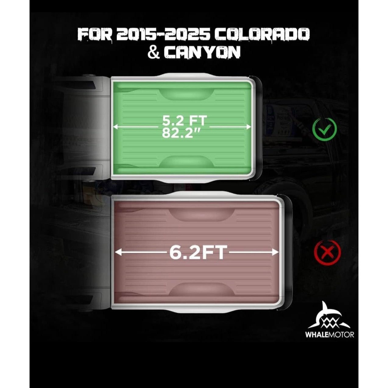 Hard Folding Truck Bed Tonneau Cover Compatible with Chevy Colorado & GMC Canyon