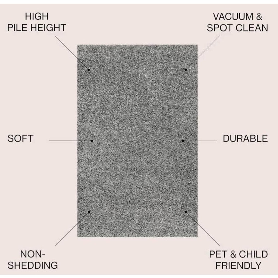 ONATHAN Y MCR106B-5 Mercer Shag Plush Indoor Area-Rug Contemporary Modern Bohemian Glam