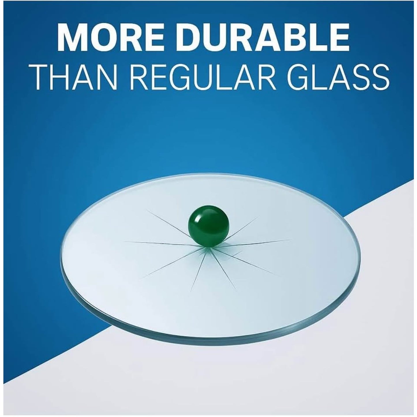 Audio-Visual Direct Tempered Glass Table Top with Rounded Edge (42" with 1 5/8 Center Hole)