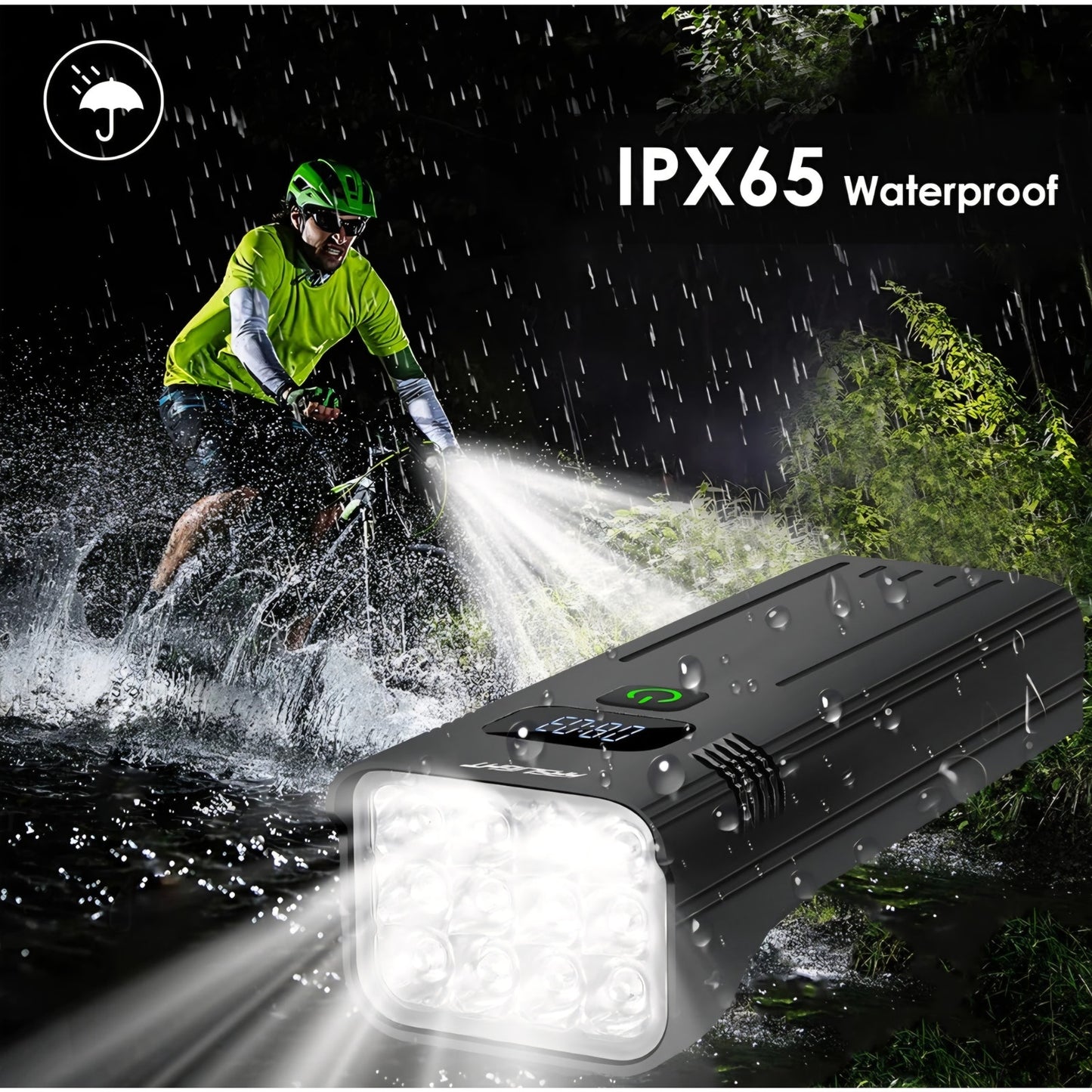 Bike Lights,Bike Light for Night Riding,10000Lumen LED Bike Headlight,Rechargeable Bike Headlight