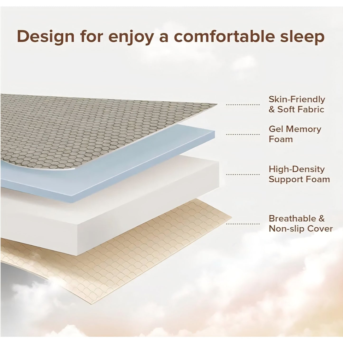 Full mattress, Memory Foam Trifold Mattress - Full Portable Floor Bed 6 Inch, Foldable Mat with Washable Cover,