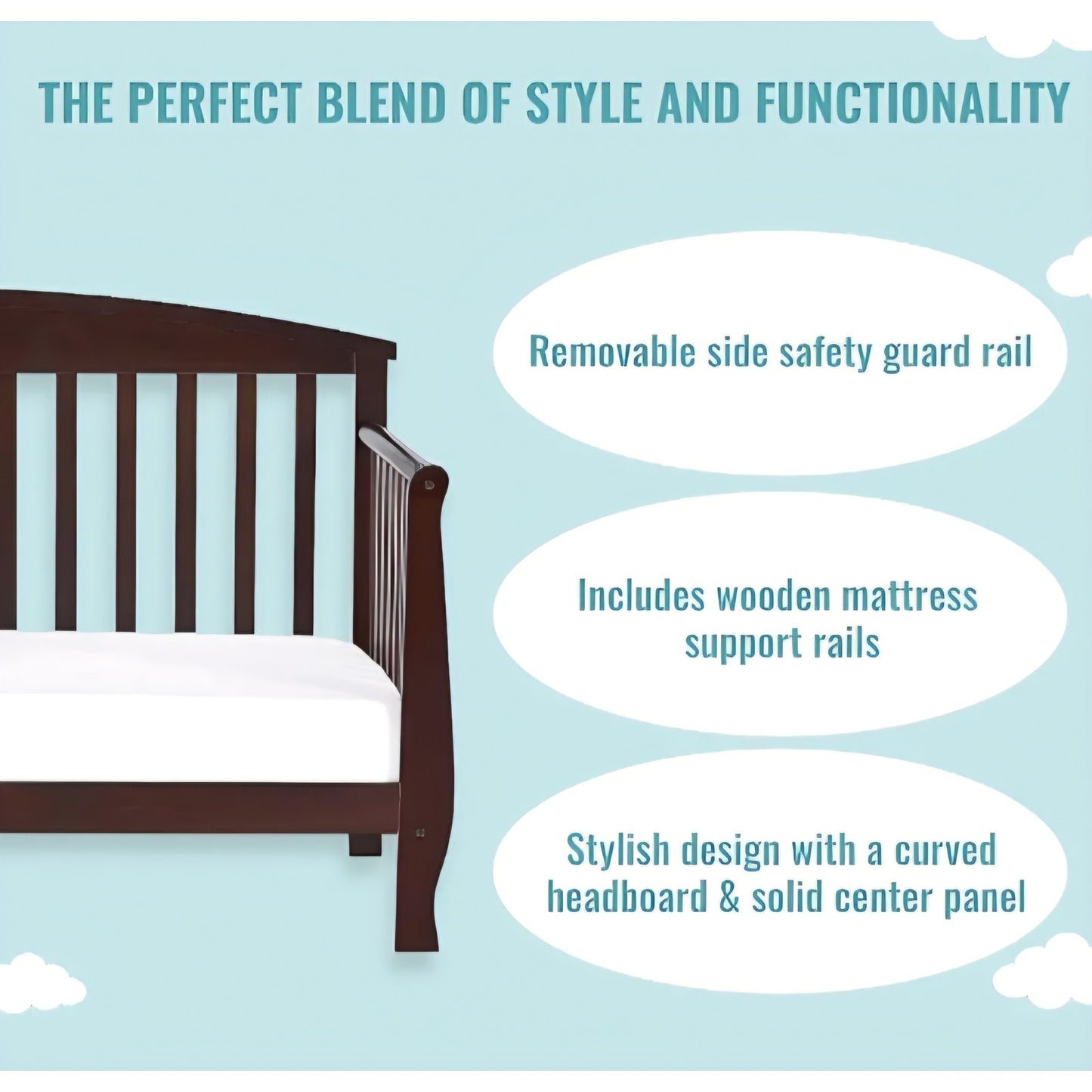 Dream On Me Dallas Toddler Day Bed (No crib), Espresso