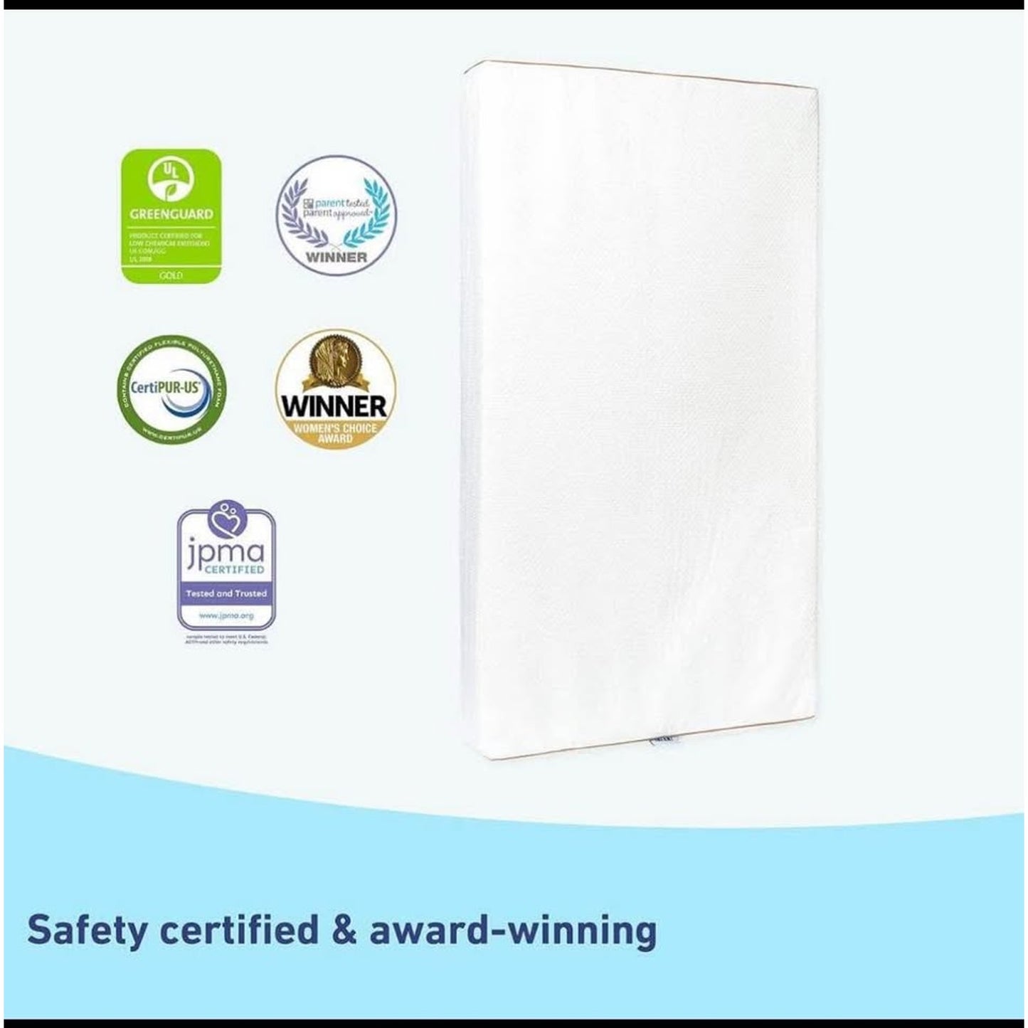 Graco Dual-Comfort Crib Mattress & Protector Value Bundle (2-Pack) – Includes GREENGUARD Gold Certif