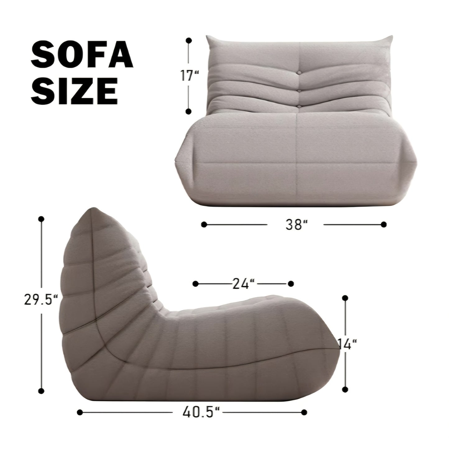 Bean Bag Chair, Fireside Chair Bean Bag Sofa Large Bean Bag Chair for Adults, Bean Bag