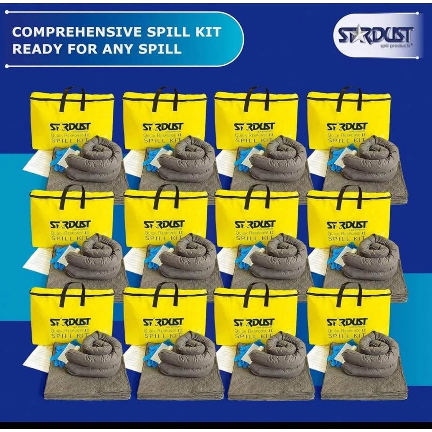 Stardust Spill Products Universal Spill Kit – OSHA Approved Solution for Vehicles, Industrial, & Res