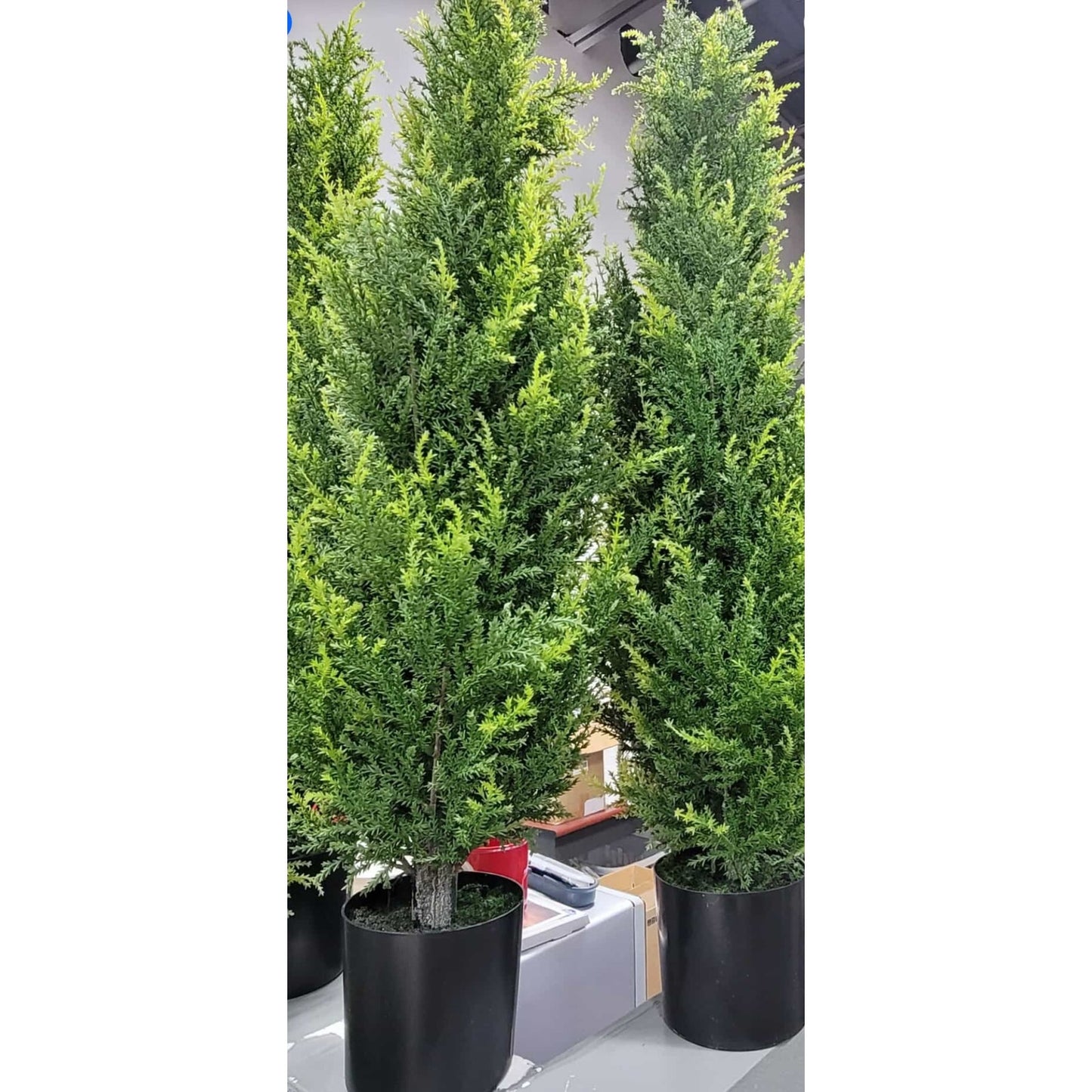 Artificial Cedar Topiary Trees 3ft Fake Cypress Trees Faux Cedar Topiary Evergreen Potted Plants