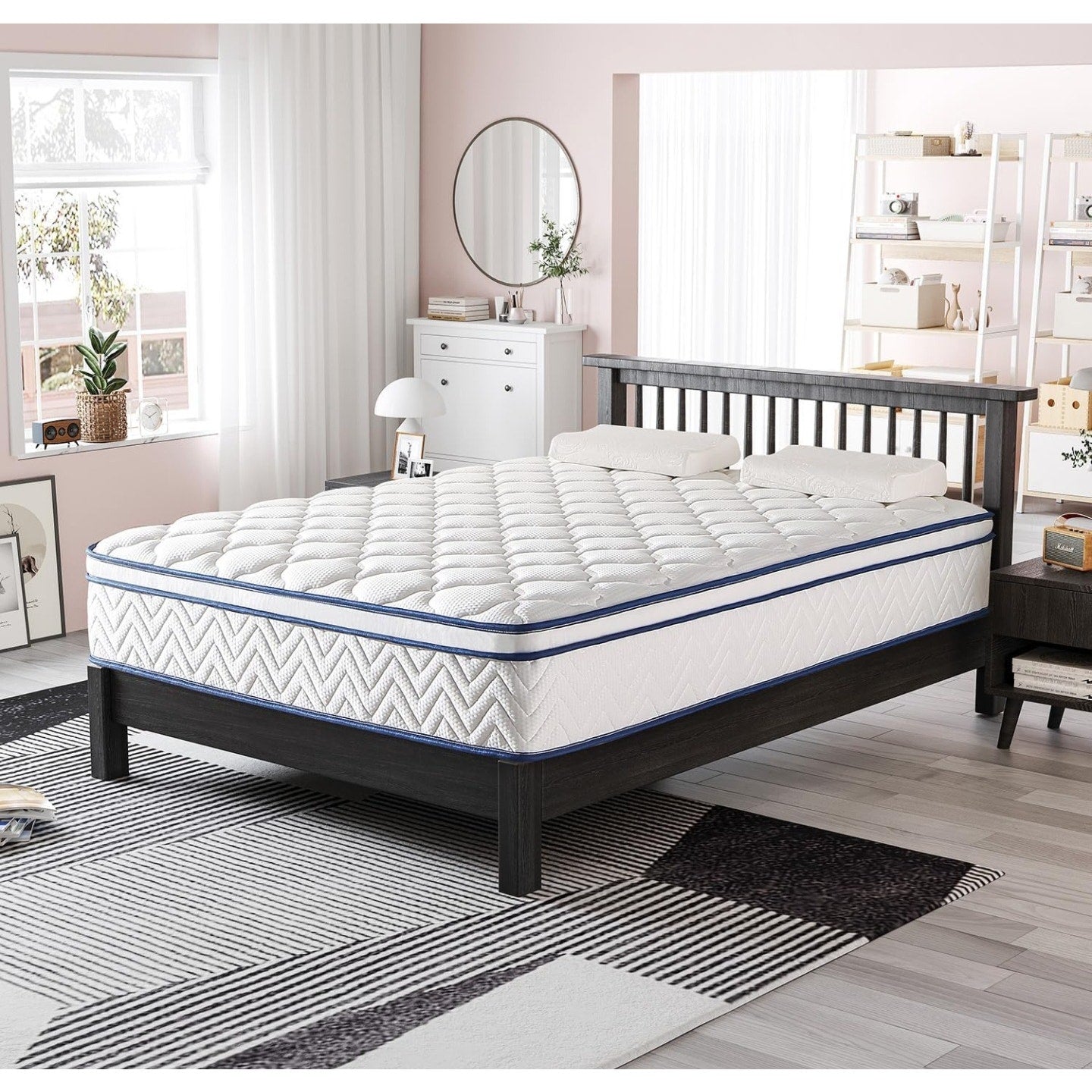 12 Inch King Hybrid Mattress in a Box - Individually Wrapped Coils & Gel Memory Foam