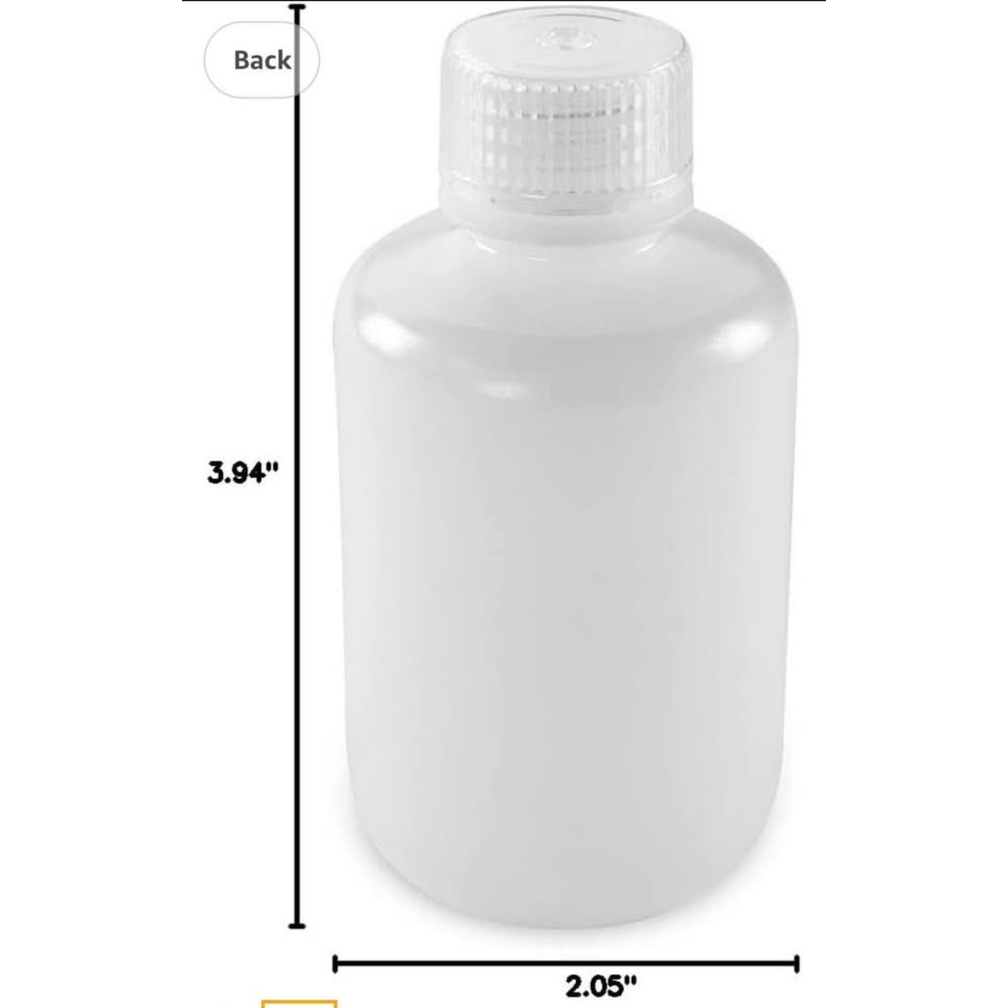 Diamond Essentials Bottle, Narrow Mouth, Boston Round, HDPE with PP Closure, 125mL, Bulk Packed with