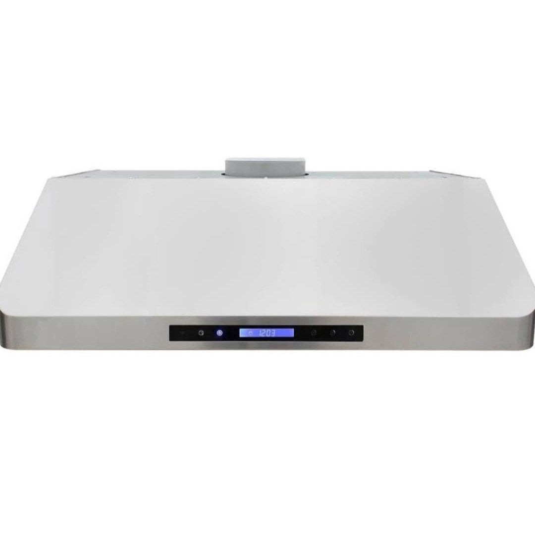 DE300RHSSS Range Hood Under Cabinet with Exhaust Duct Touchscreen LED Lights 4-Speed