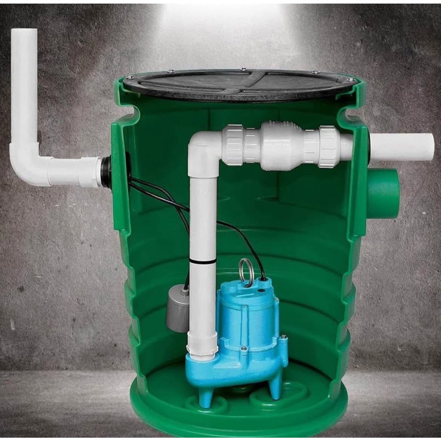 Little giant WCR-9SS 115 Volt, 4/10 HP, 4800 GPH Sewage/Effluent/Wastewater Collection and Removal S