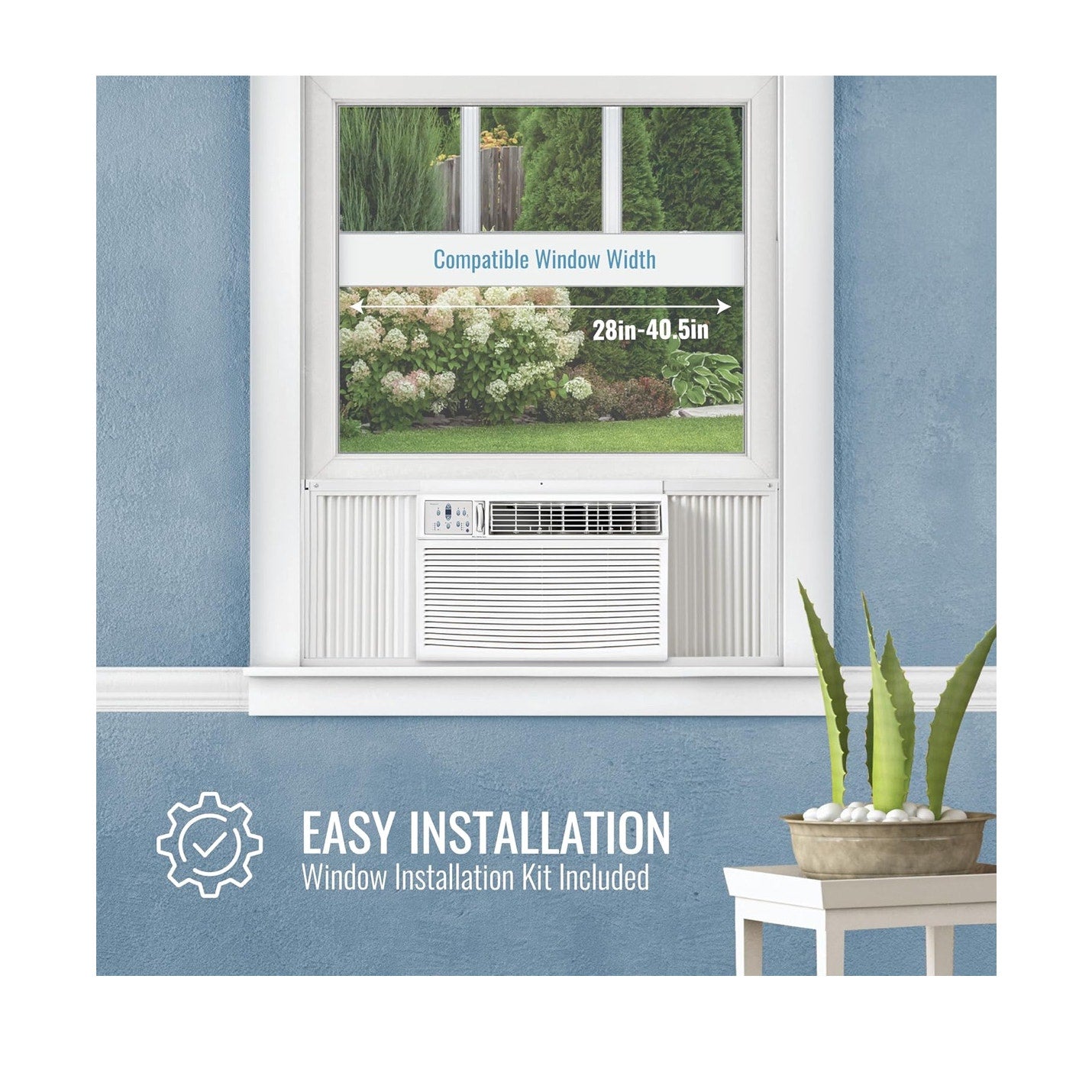 Keystone 18,800 BTU Window-Wall Air Conditioner with 16,000 BTU Supplemental Heating