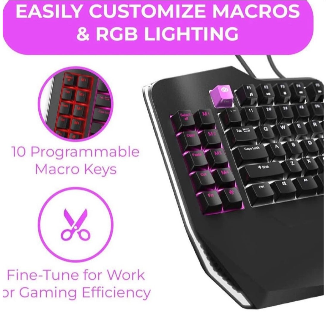 Cloud Nine C989M Ergonomic Mechanical Keyboard for PC - Kailh Tactile Brown Switches