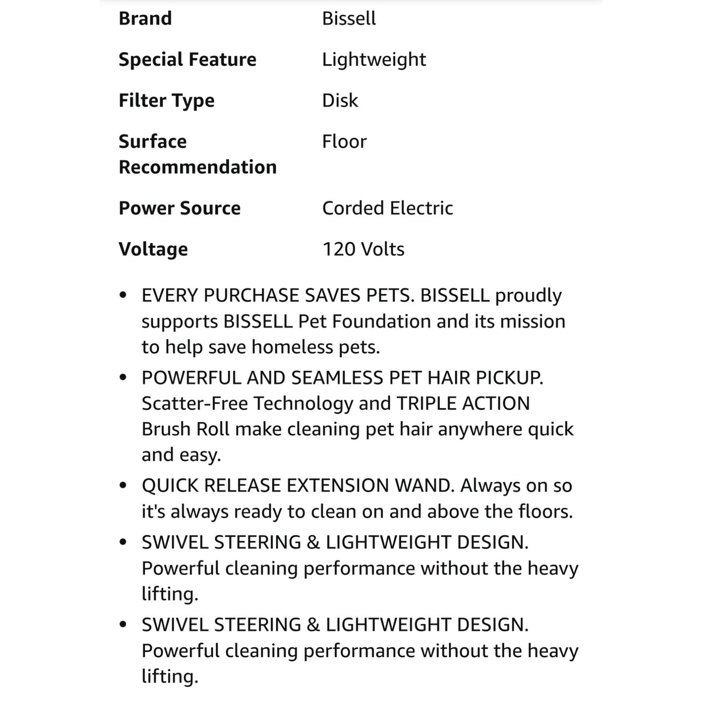 issell CleanView Swivel Rewind Pet Reach Vacuum Cleaner, with Quick Release Wand, Swivel Steering