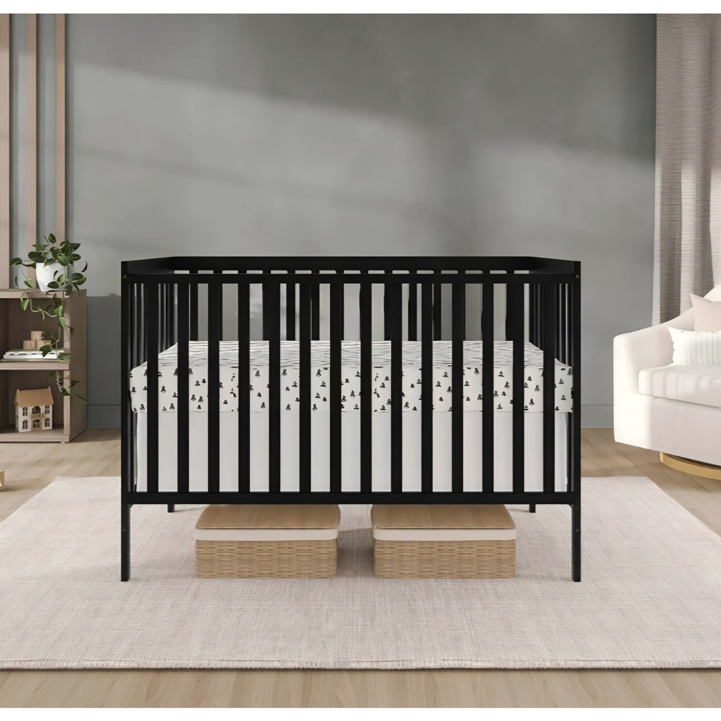 Dream On Me Synergy 5-in-1 Convertible Full-Size Baby Crib with Toddler, Day & Full Bed