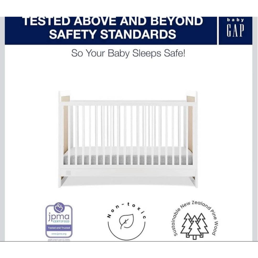 Delta Children babyGap Liam 4-in-1 Convertible Crib Greenguard Gold Certified - Converts to Toddler