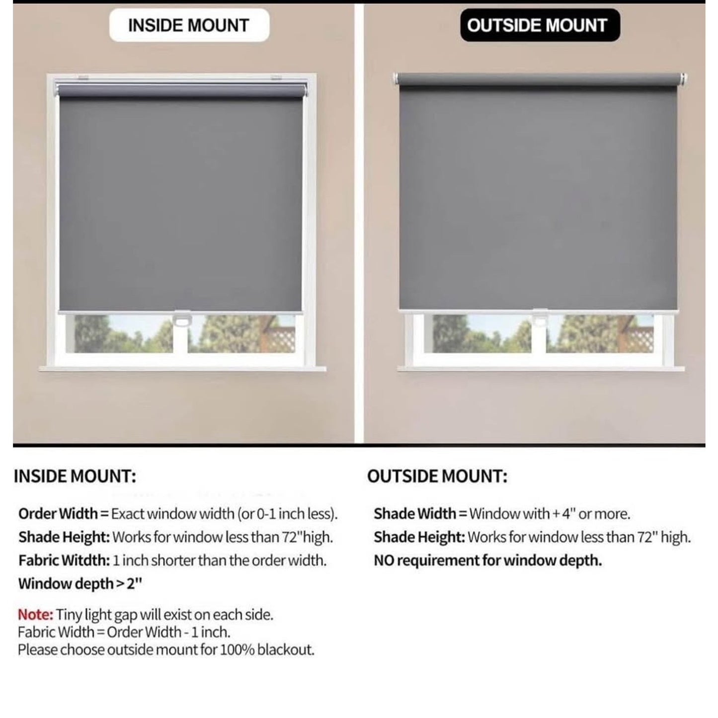 Blackout Roller Shades Blinds Cordless for Windows Pull Down Room Darkening Door Blinds with Thermal