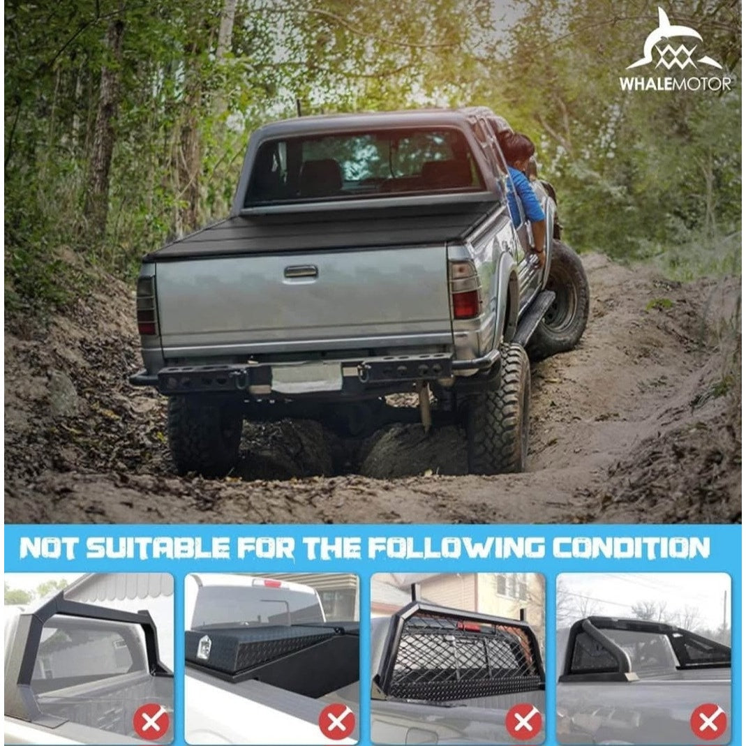 Hard Folding Truck Bed Tonneau Cover Compatible with Chevy Colorado & GMC Canyon