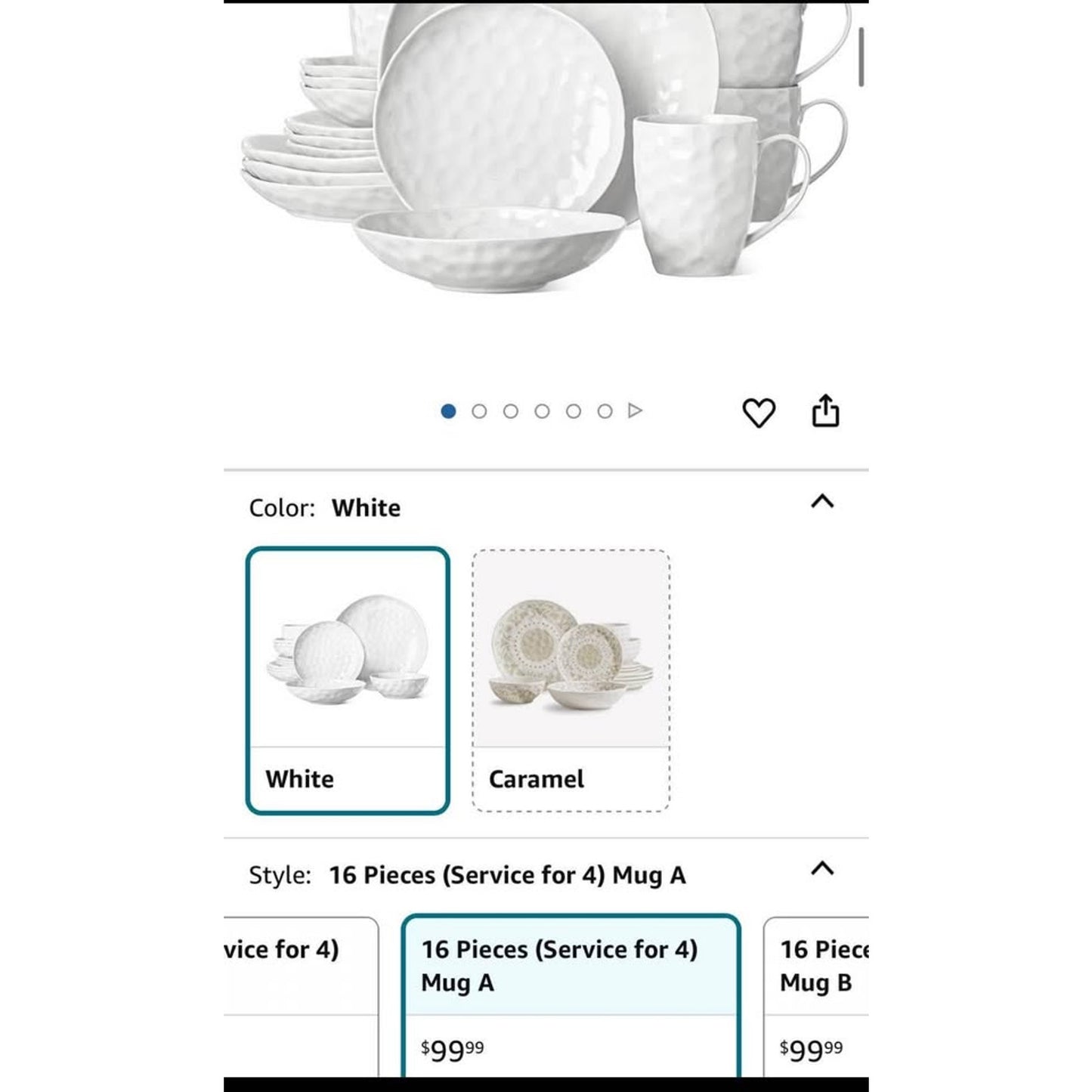 White Dinnerware Set 16 Piece Service for 4, Porcelain Dinnerware Sets, Over Size Bowls and Plates S
