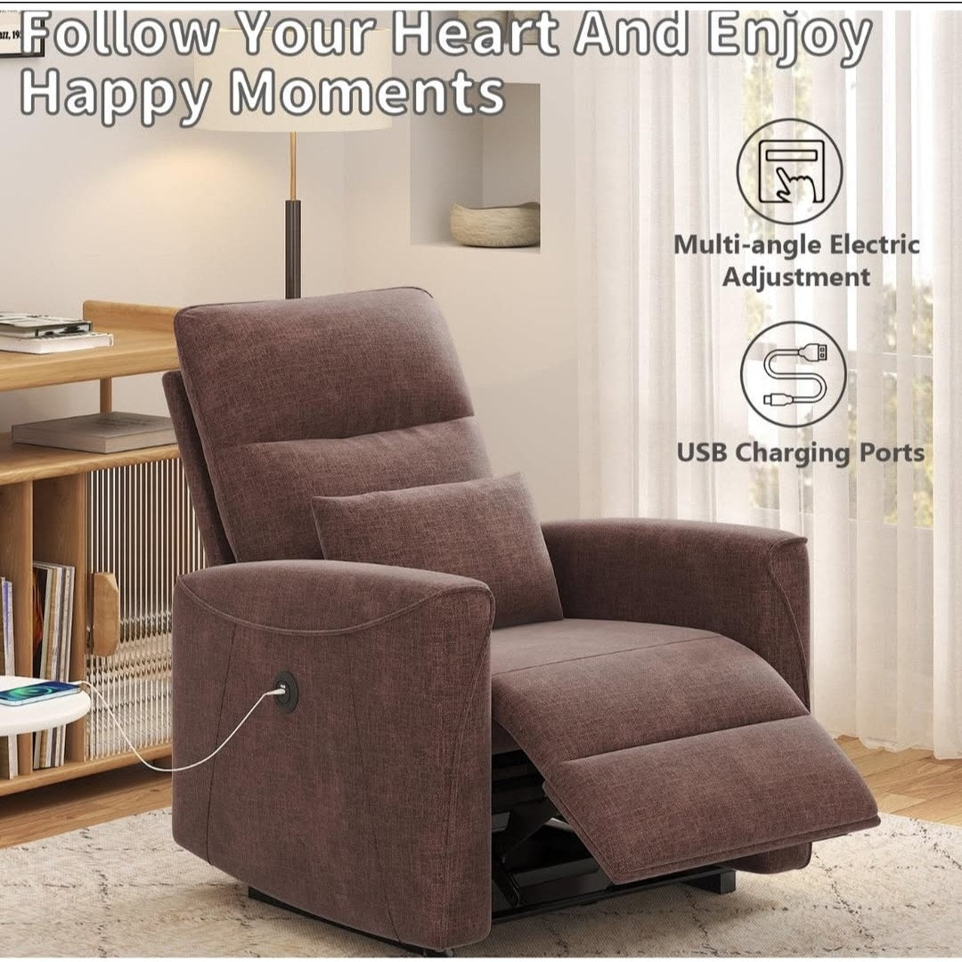 Power Recliner Chair with Adjustable Backrest Footrest, Ultra-Comfy Electric Reclining Chair