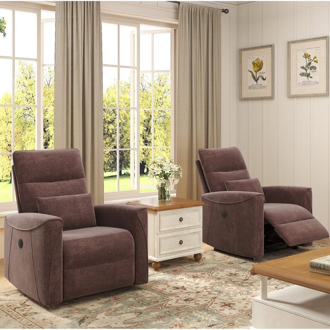Power Recliner Chair with Adjustable Backrest Footrest, Ultra-Comfy Electric Reclining Chair