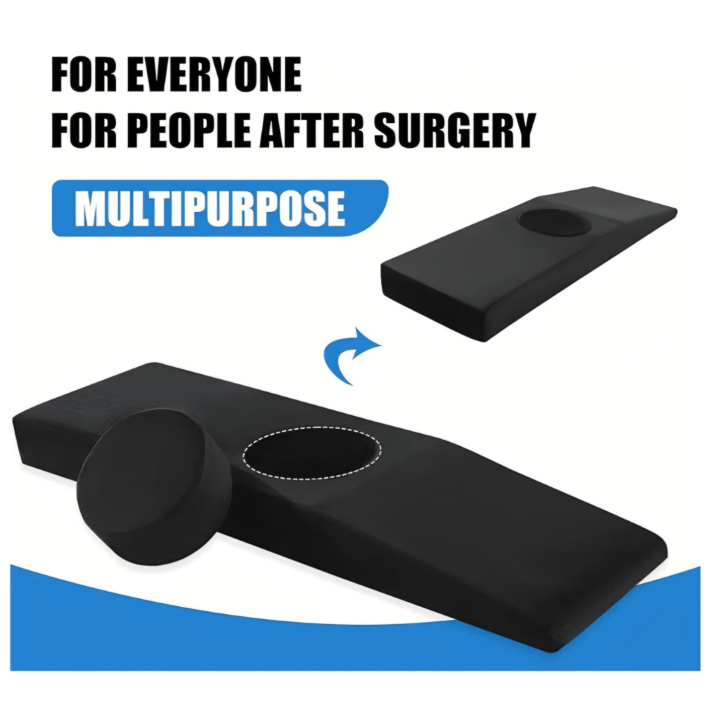 HOMBYS BBL Bed After Surgery for Sleeping with Hole,High Density Foam BBL Mattress with Hole