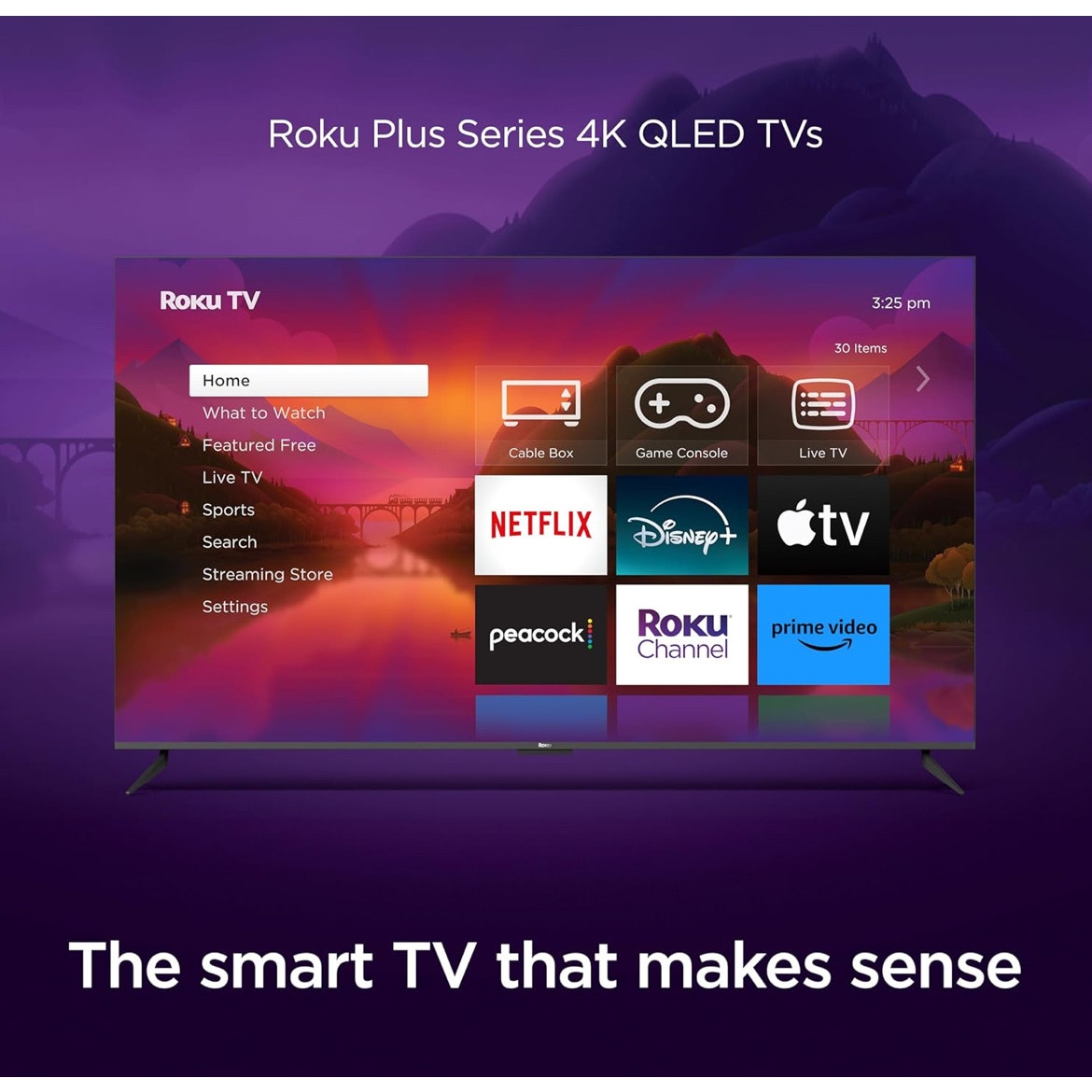 Roku Smart TV – 75-Inch Plus Series 4K QLED RokuTV with Roku Voice Remote Pro, Dolby Vision, Striking 4K Resolution, Automatic Brightness, & Seamless Streaming – Live Local News & Sports
