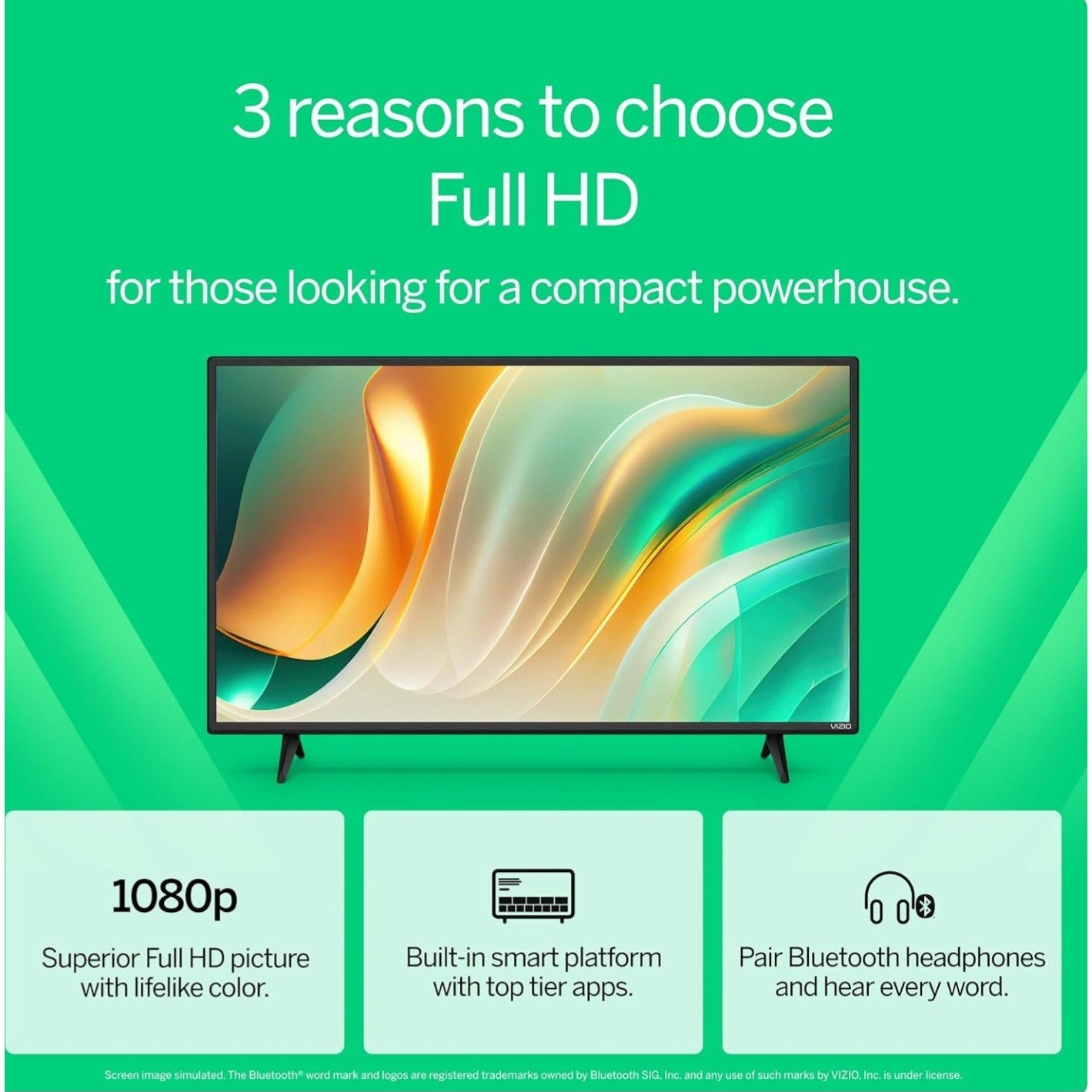 VIZIO 40-inch Full HD 1080p Smart TV with DTS Virtual: X, Alexa Compatibility, Google Cast Built-in, Bluetooth Headphone Capable, (VFD40M-08 New)