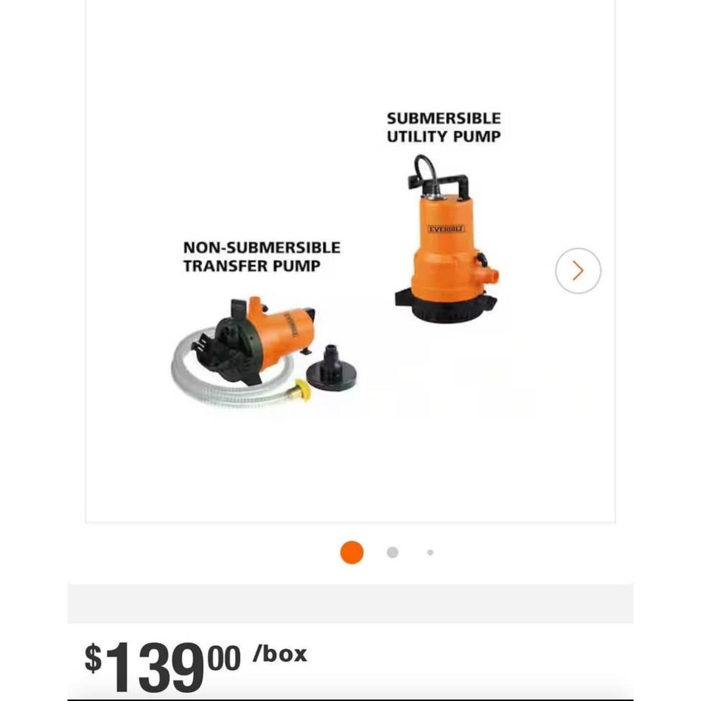 Everbilt 1/4 HP 2-in-1 Submersible Utility and Transfer Pump