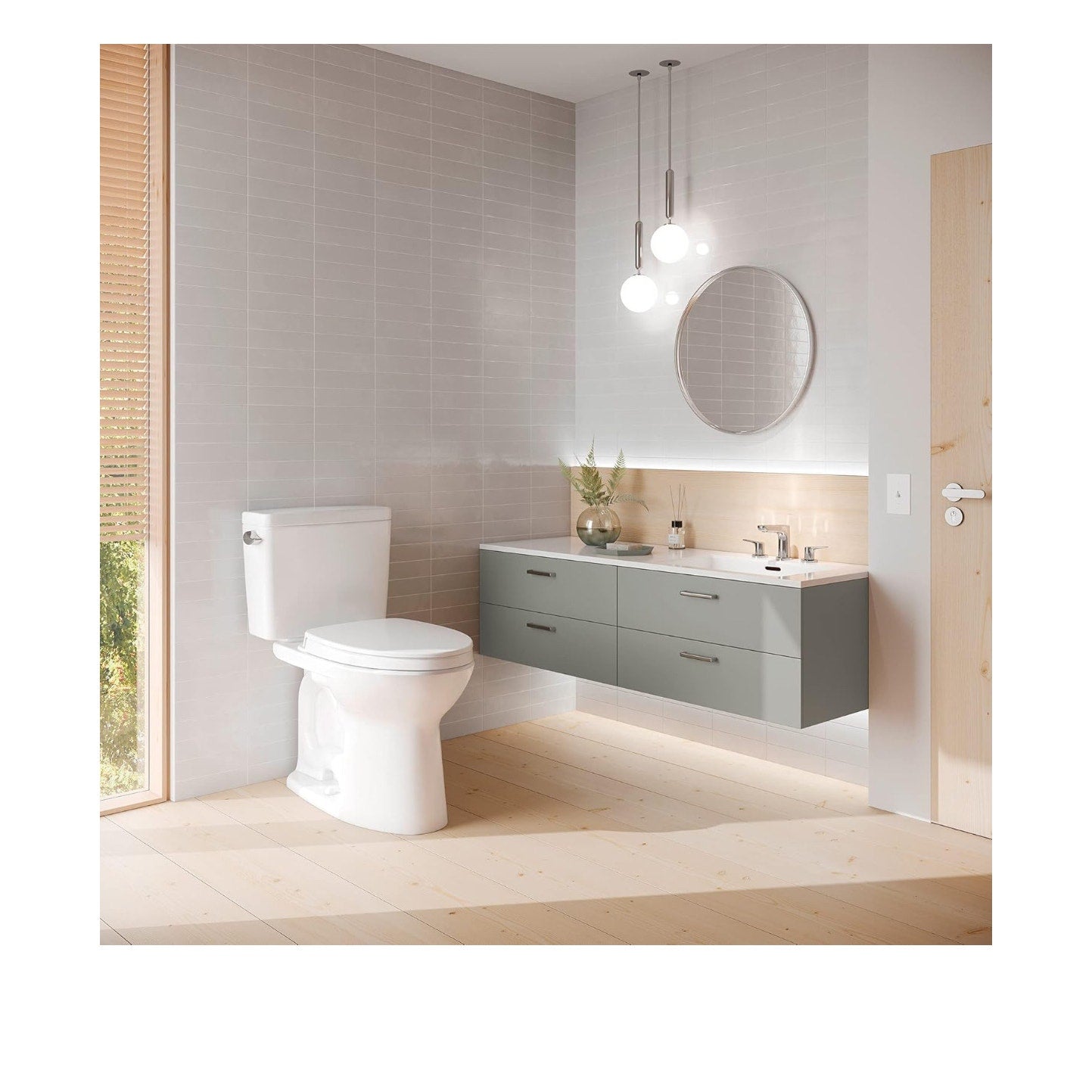 TOTO Drake Two-Piece Elongated 1.28 GPF Universal Height TORNADO FLUSH