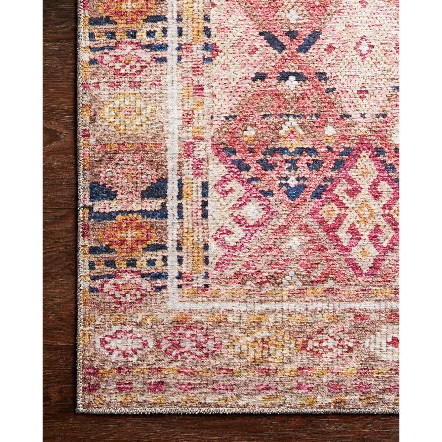 Loloi II Layla Collection, LAY-15 Magenta/Multi 7'-6" x 9'-6" .13" Thick