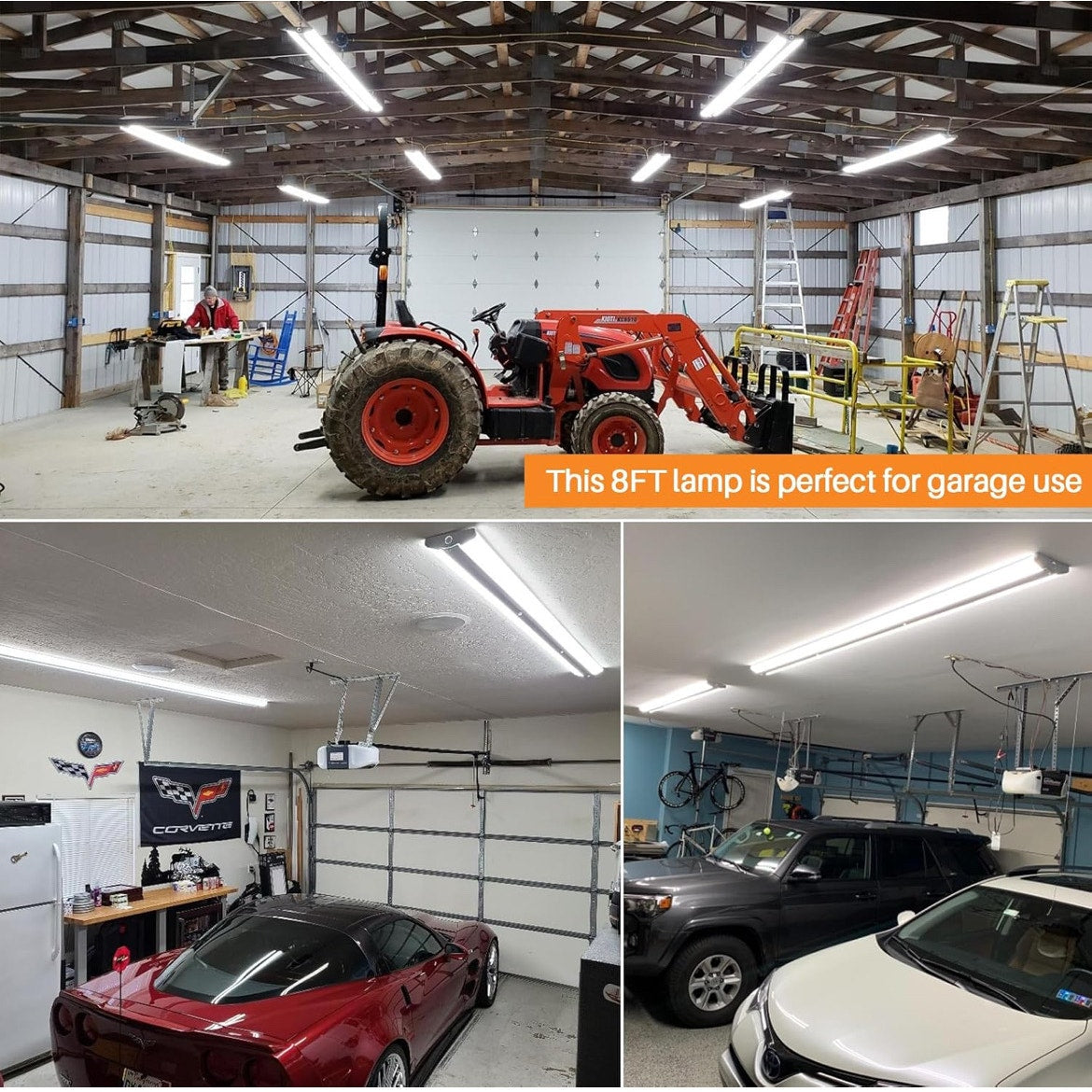 8FT 4Ct LED shop lights