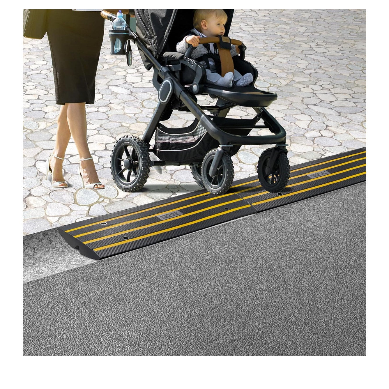 VEVOR Rubber Curb Ramp for Driveway 3 Pack