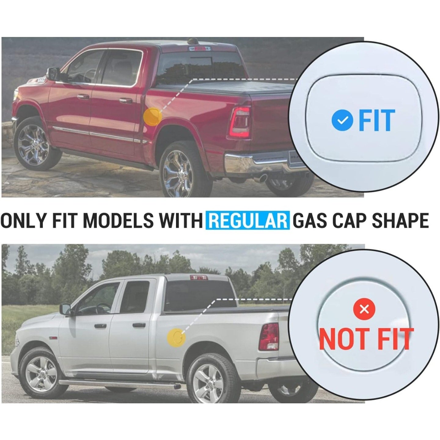 Xcover Low Profile Hard Folding Truck Bed Tonneau Cover, Compatible with 2019-2025 Ram 1500 5.7 ft