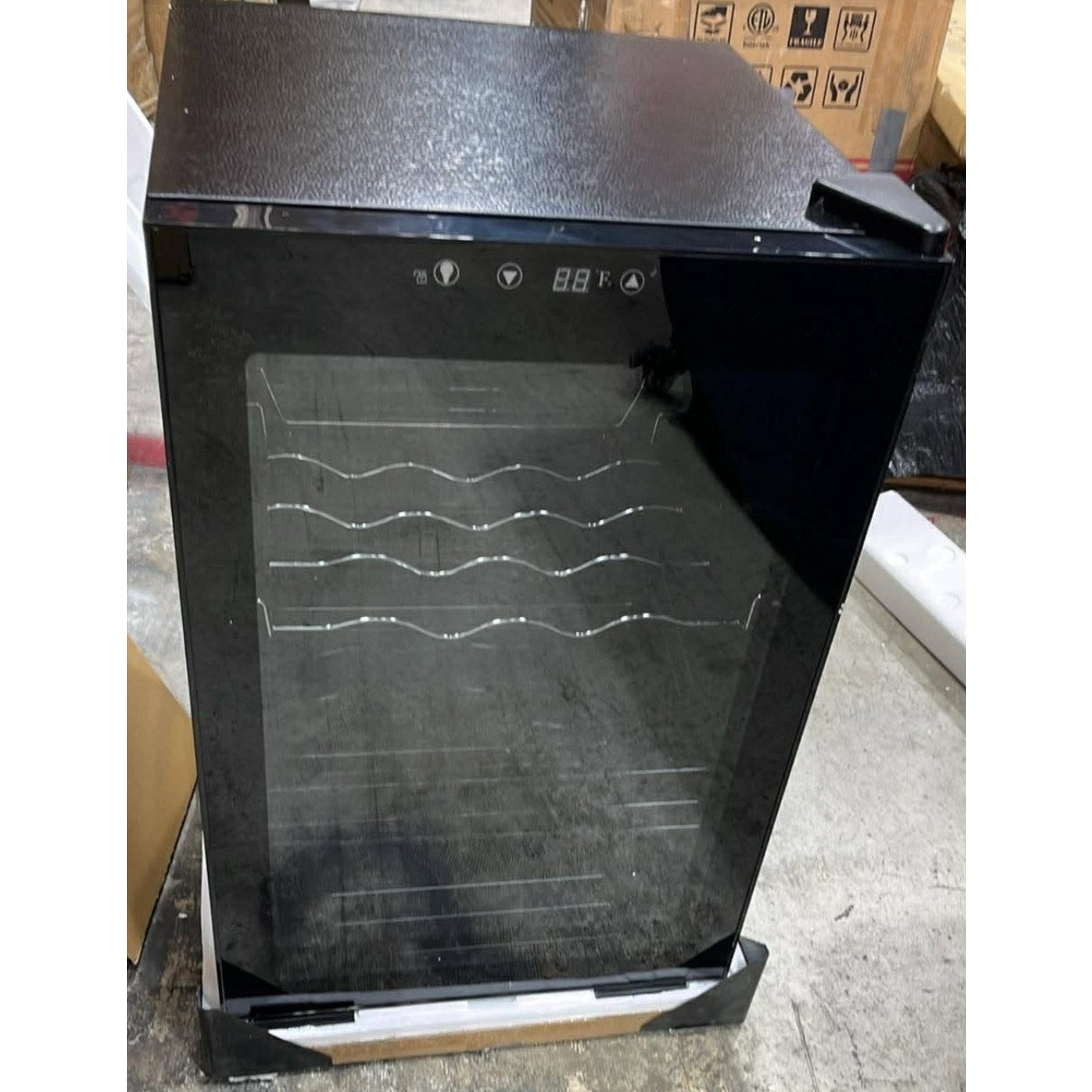 Electactic 37 Bottle Wine Fridge,Freestanding 145 Can Beverage Refrigerator with Smart Temperature