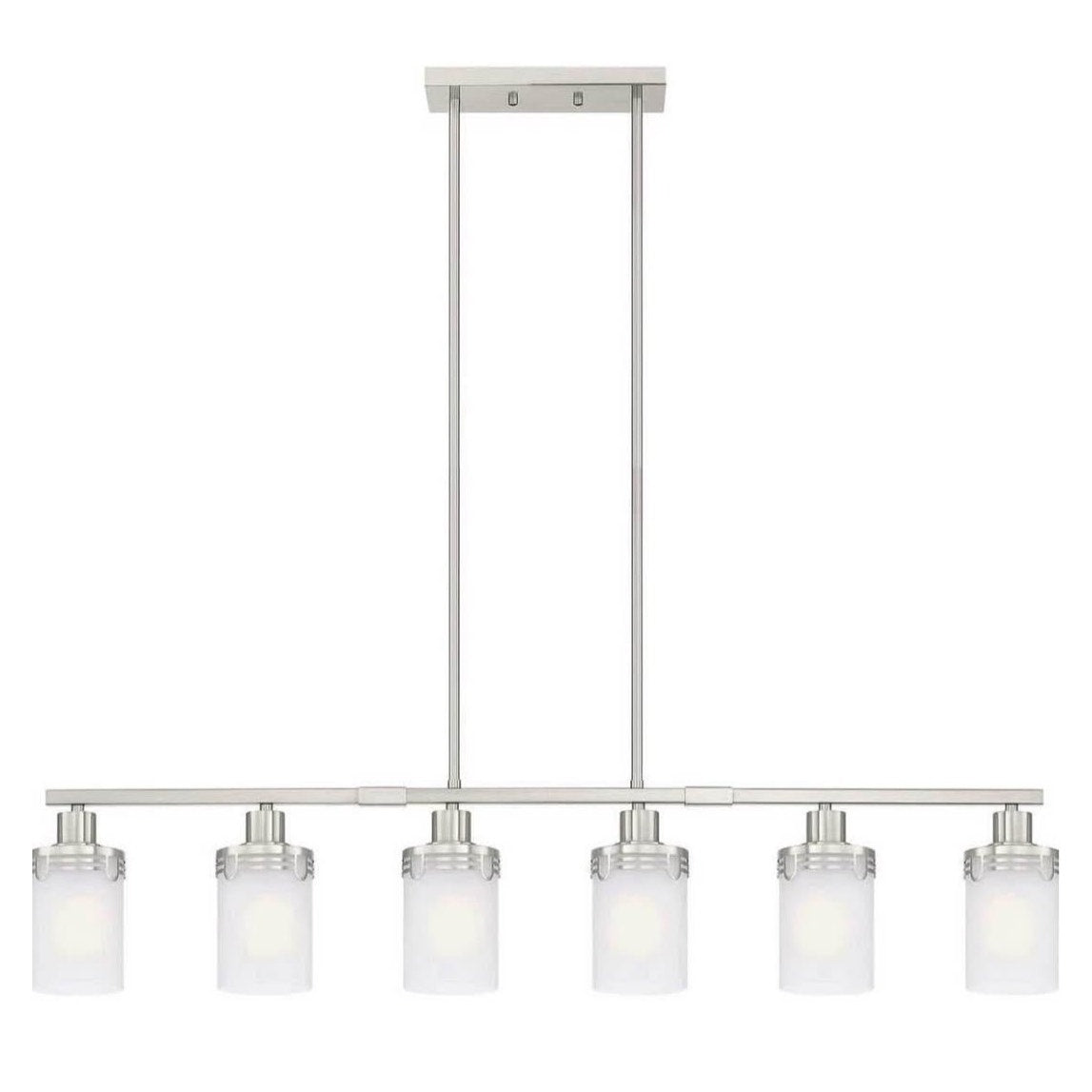 Doraimi Lighting 6 Light Kitchen Island Chandelier Hollow Lamp Cup Brushed Nickel Finish Modern Pend