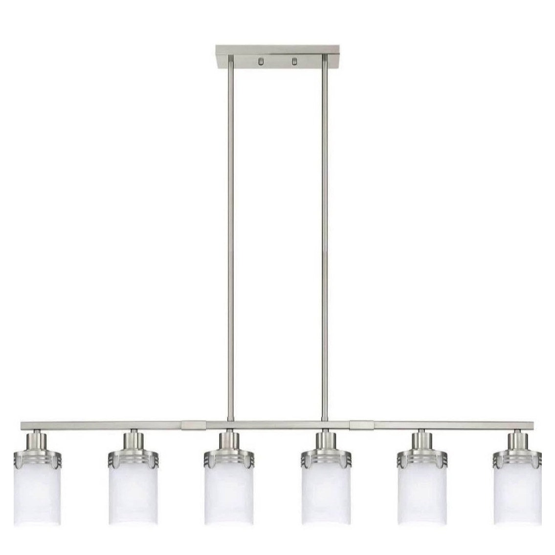 Doraimi Lighting 6 Light Kitchen Island Chandelier Hollow Lamp Cup Brushed Nickel Finish Modern Pend