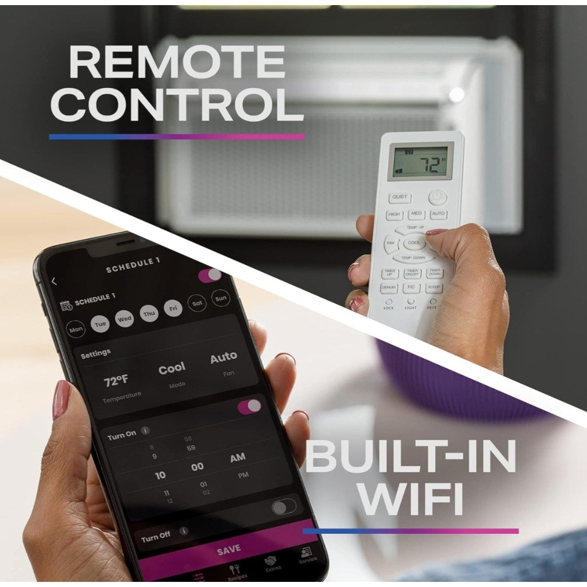 Ultra Quiet Window Air Conditioner 6,200 BTU, WiFi Enabled, Ideal for Small Rooms,Included Kit