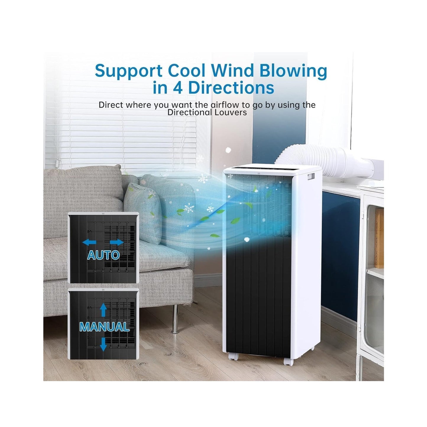 Gaomon 8000 BTU Portable Air Conditioner, 3-In-1 Cooling
