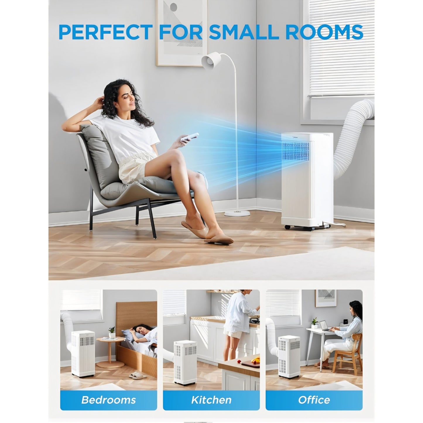 Midea MAP05S1AWT-A Air Conditioner, 8,500 BTU-Smart, White