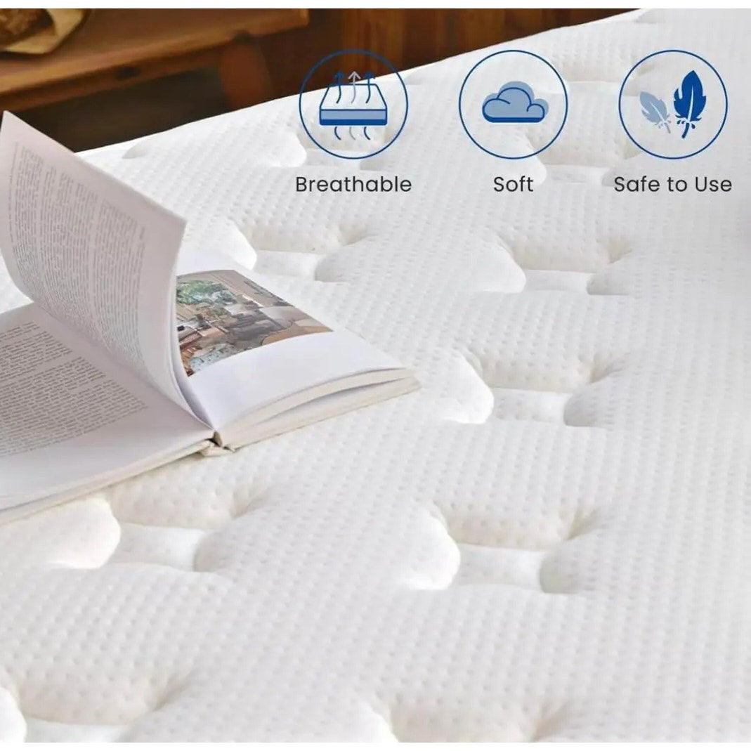 Coolvie California King Mattress 12 Inch, Medium Feel Cal King Mattress in a Box, Hybrid Individual
