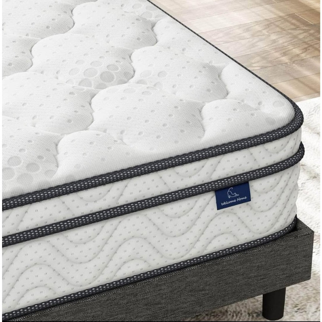Vesgantti Twin Mattress, 10 Inch Hybrid Single Bed Mattress in a Box with Memory Foam and Pocket