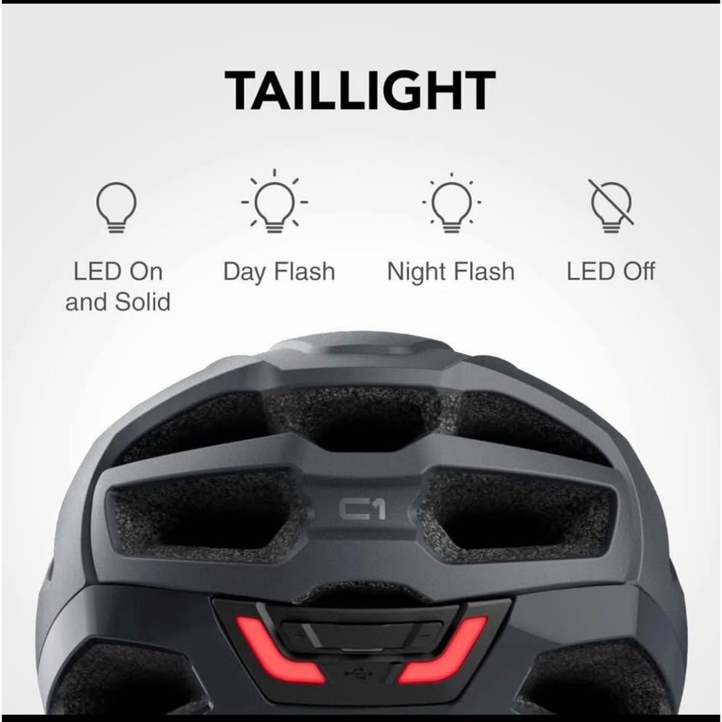 Sena C1 Medium Bike Helmet Matte Gray