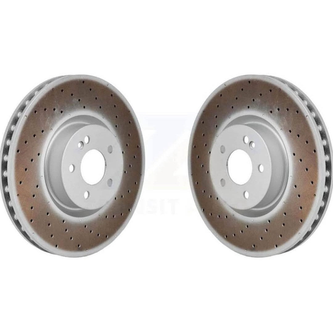 Genius Front Coated Disc Brake Rotors Pair Replacement For Mercedes-Benz GLC300 C43 AMG GLC43 E450