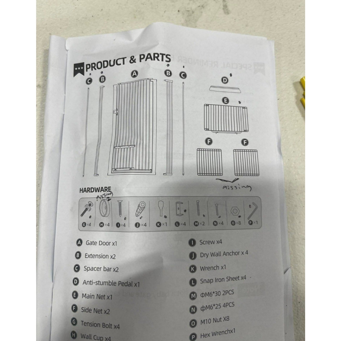 COMOMY 71" Extra Tall Pet Gate, 29.5-40.6" Wide with Adjustable Cat Door