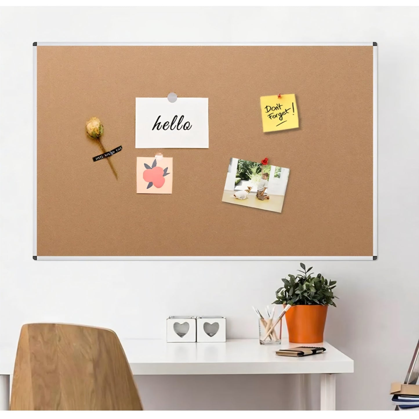 VIZ-PRO Large Cork Bulletin Board, 72 X 40 Inches,