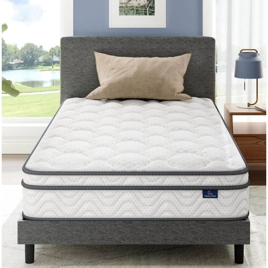 Vesgantti Twin Mattress, 10 Inch Hybrid Single Bed Mattress in a Box with Memory Foam and Pocket