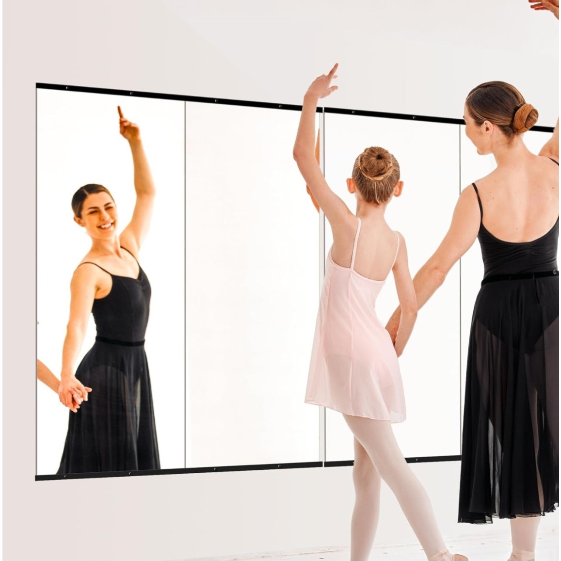 Home Gym Mirror for Wall,Mirror Full Length,60x25x2PCS,Glass Frameless Body Large Mirror for Home Gym,Workout,Bedroom,Garage